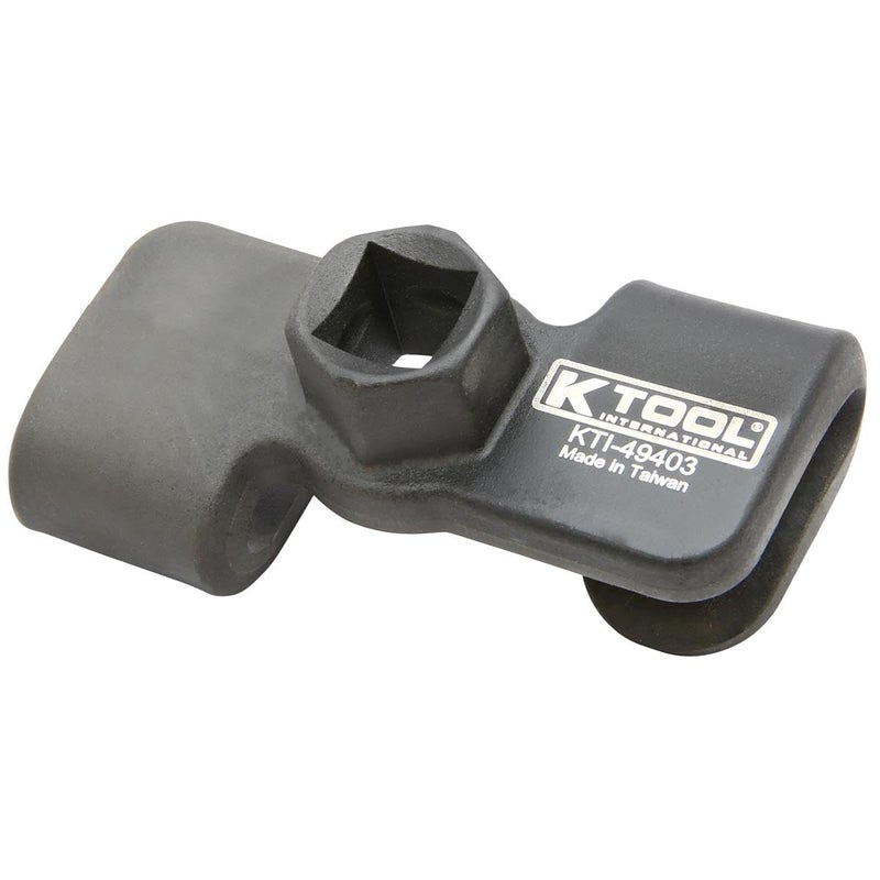 كي-تول إنترناشونال محول موسع مفتاح الربط العالمي 49403 من K Tool International 1/2 بوصة أو 21 مم هيكل سداسي الشكل مع معالجة حرارية قابلة للتمديد باللون الأسود - Image 2